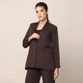 Donna 3 - Piece Blazer Suit - Coffee Brown